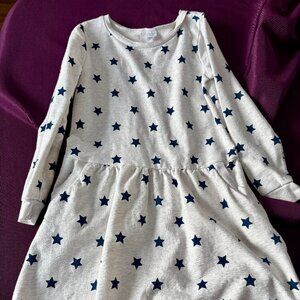 Carter’s Girls Star Print Long-Sleeve Dress – Size 7 NWOT